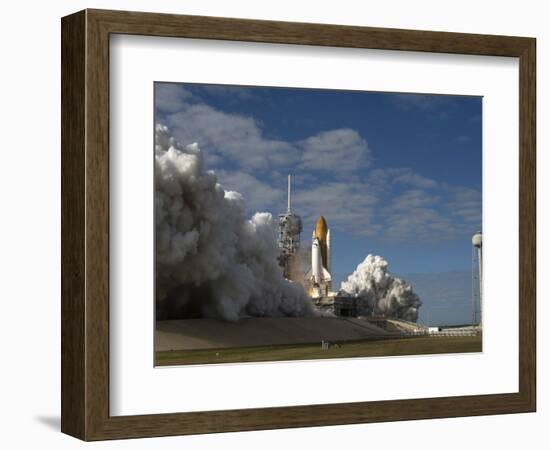 Space Shuttle Atlantis Lifts Off from its Launch Pad at Kennedy Space Center, Florida-null-Framed Photographic Print