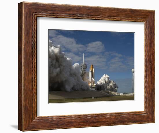 Space Shuttle Atlantis Lifts Off from its Launch Pad at Kennedy Space Center, Florida-null-Framed Photographic Print