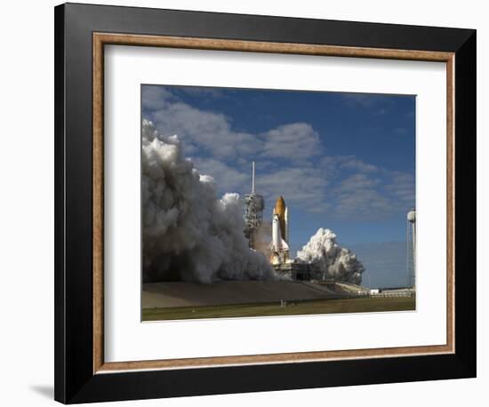 Space Shuttle Atlantis Lifts Off from its Launch Pad at Kennedy Space Center, Florida-null-Framed Photographic Print