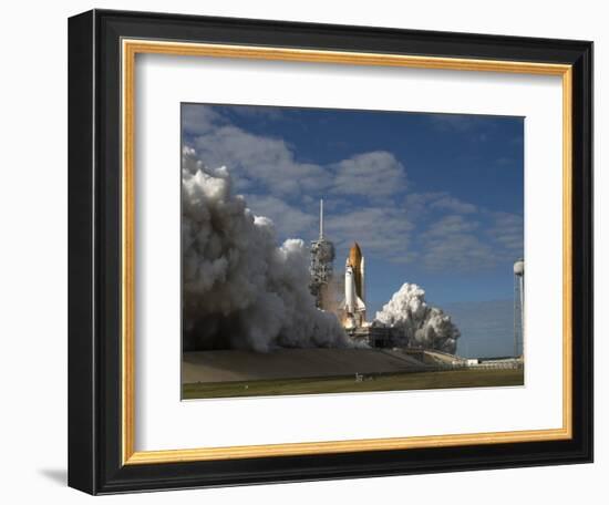 Space Shuttle Atlantis Lifts Off from its Launch Pad at Kennedy Space Center, Florida-null-Framed Photographic Print