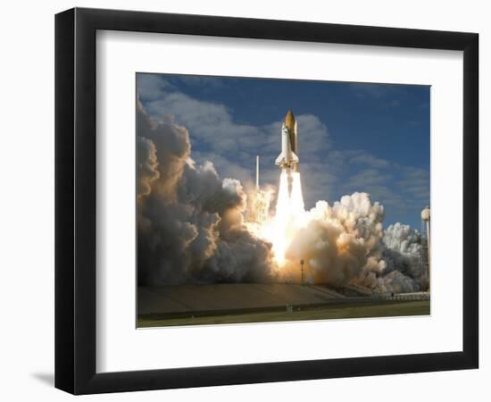 Space Shuttle Atlantis Lifts Off from its Launch Pad at Kennedy Space Center, Florida-null-Framed Photographic Print