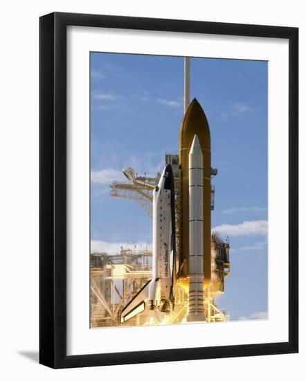 Space Shuttle Atlantis Lifts Off from its Launch Pad at Kennedy Space Center, Florida-null-Framed Photographic Print