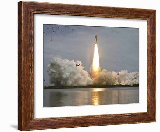 Space Shuttle Atlantis Lifts Off from the Kennedy Space Center, Florida-Stocktrek Images-Framed Photographic Print