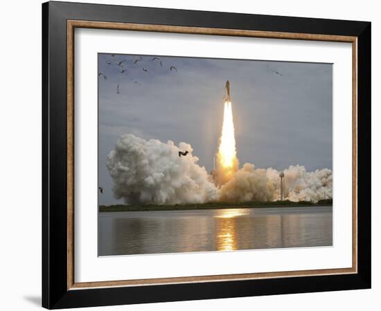 Space Shuttle Atlantis Lifts Off from the Kennedy Space Center, Florida-Stocktrek Images-Framed Photographic Print