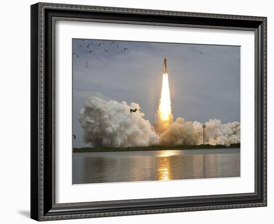 Space Shuttle Atlantis Lifts Off from the Kennedy Space Center, Florida-Stocktrek Images-Framed Photographic Print