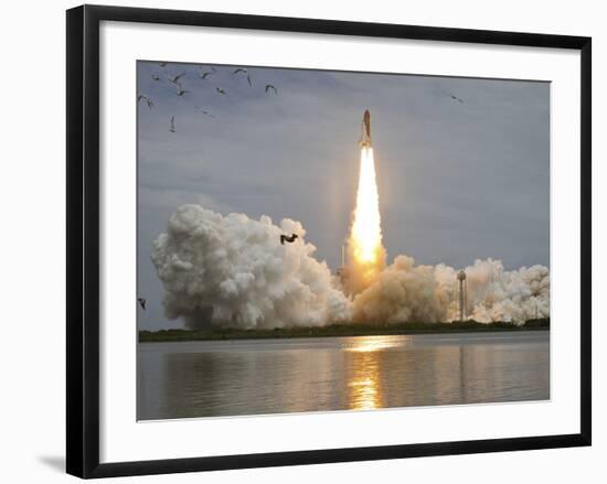 Space Shuttle Atlantis Lifts Off from the Kennedy Space Center, Florida-Stocktrek Images-Framed Photographic Print