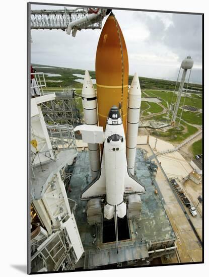 Space Shuttle Atlantis on the Launch Pad at Kennedy Space Center, Florida-Stocktrek Images-Mounted Photographic Print
