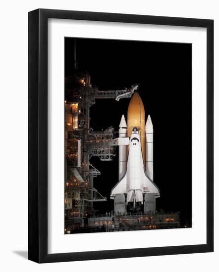 Space Shuttle Atlantis Sits Ready on its Launch Pad at Kennedy Space Center, Florida-null-Framed Photographic Print