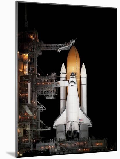 Space Shuttle Atlantis Sits Ready on its Launch Pad at Kennedy Space Center, Florida-null-Mounted Photographic Print