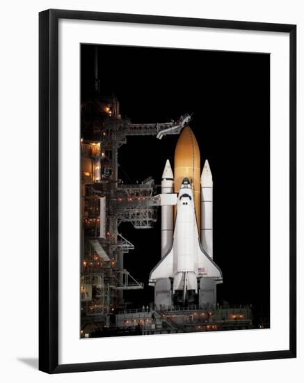 Space Shuttle Atlantis Sits Ready on its Launch Pad at Kennedy Space Center, Florida-null-Framed Photographic Print