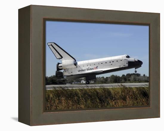 Space Shuttle Atlantis Touches Down at Kennedy Space Center, Florida-null-Framed Premier Image Canvas