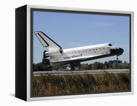 Space Shuttle Atlantis Touches Down at Kennedy Space Center, Florida-null-Framed Premier Image Canvas