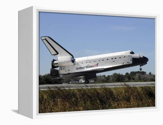 Space Shuttle Atlantis Touches Down at Kennedy Space Center, Florida-null-Framed Premier Image Canvas