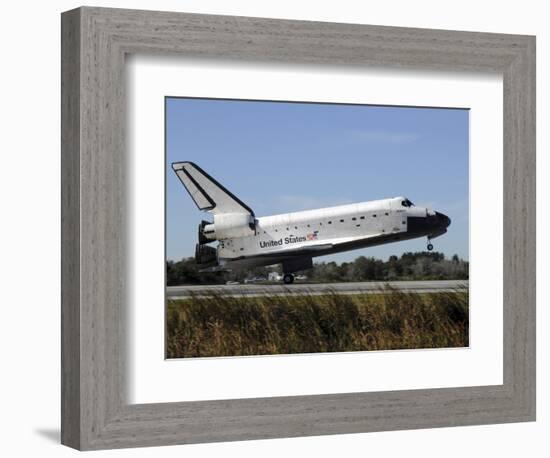 Space Shuttle Atlantis Touches Down at Kennedy Space Center, Florida-null-Framed Photographic Print