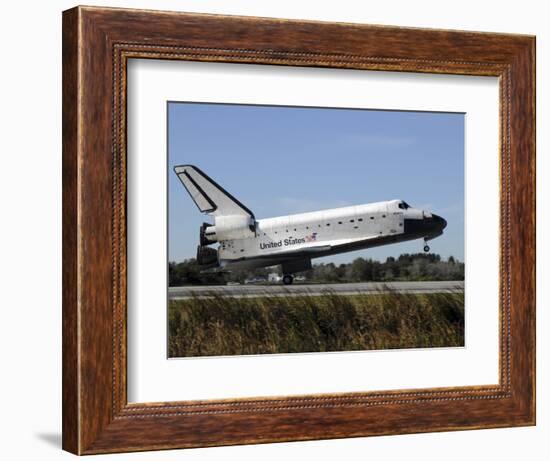 Space Shuttle Atlantis Touches Down at Kennedy Space Center, Florida-null-Framed Photographic Print