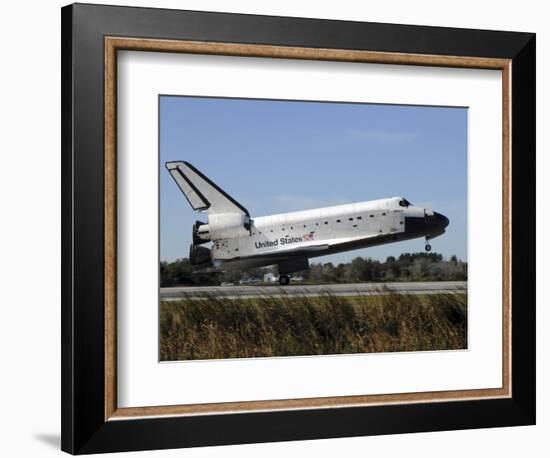 Space Shuttle Atlantis Touches Down at Kennedy Space Center, Florida-null-Framed Photographic Print