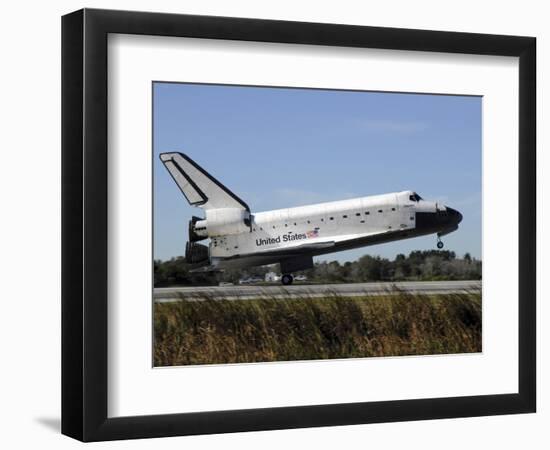 Space Shuttle Atlantis Touches Down at Kennedy Space Center, Florida-null-Framed Photographic Print