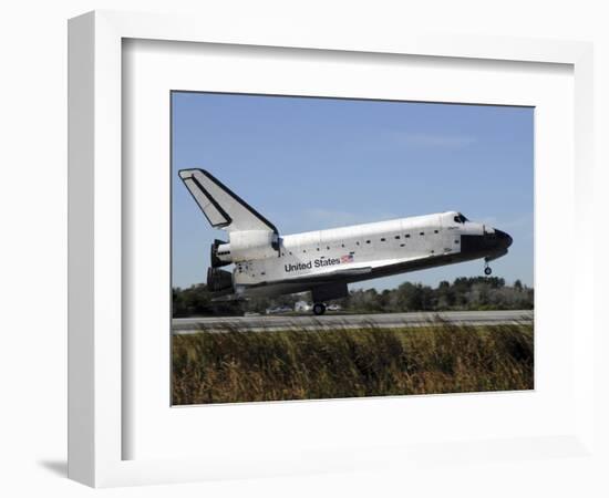 Space Shuttle Atlantis Touches Down at Kennedy Space Center, Florida-null-Framed Photographic Print