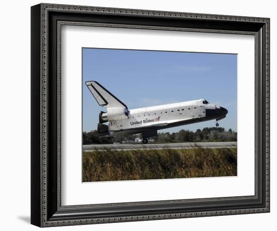 Space Shuttle Atlantis Touches Down at Kennedy Space Center, Florida-null-Framed Photographic Print