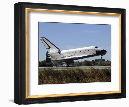 Space Shuttle Atlantis Touches Down at Kennedy Space Center, Florida-null-Framed Photographic Print