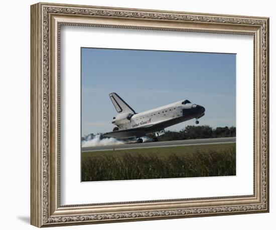 Space Shuttle Atlantis Touches Down at Kennedy Space Center, Florida-null-Framed Photographic Print