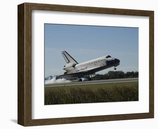 Space Shuttle Atlantis Touches Down at Kennedy Space Center, Florida-null-Framed Photographic Print