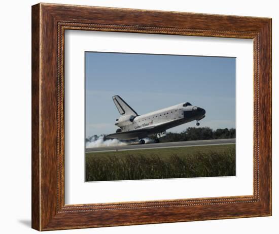 Space Shuttle Atlantis Touches Down at Kennedy Space Center, Florida-null-Framed Photographic Print