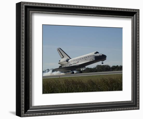 Space Shuttle Atlantis Touches Down at Kennedy Space Center, Florida-null-Framed Photographic Print