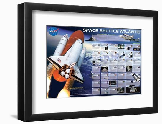 Space Shuttle Atlantis-null-Framed Premium Giclee Print