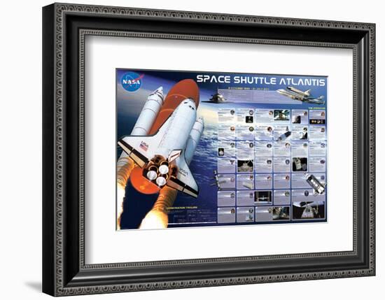 Space Shuttle Atlantis-null-Framed Art Print