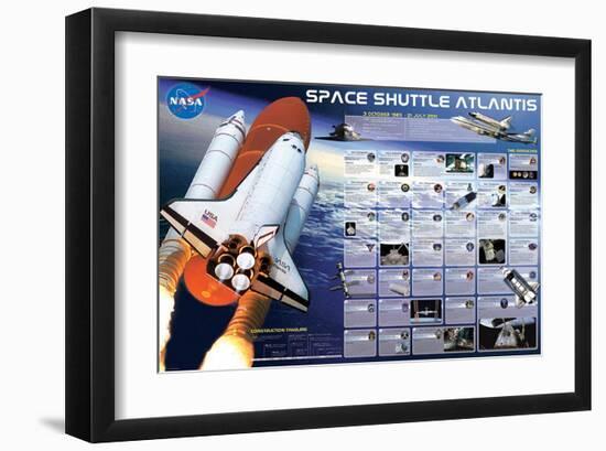 Space Shuttle Atlantis-null-Framed Art Print