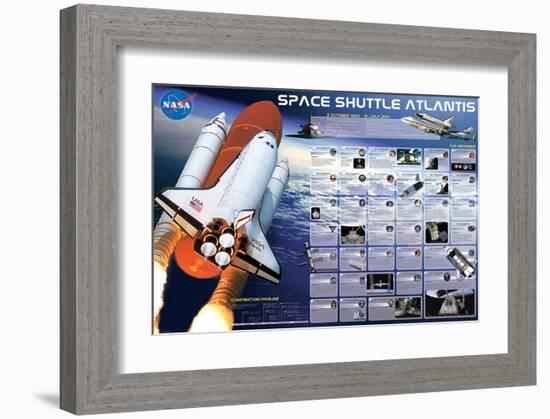 Space Shuttle Atlantis-null-Framed Art Print