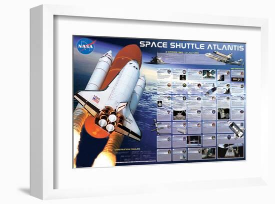 Space Shuttle Atlantis-null-Framed Art Print