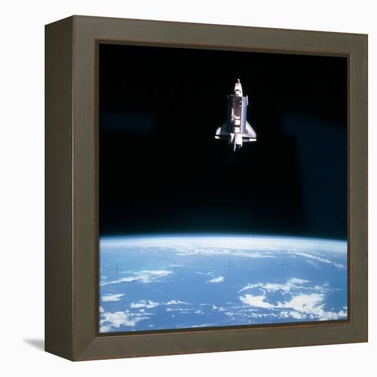 Space Shuttle Challenger During Mission STS-7-null-Framed Premier Image Canvas