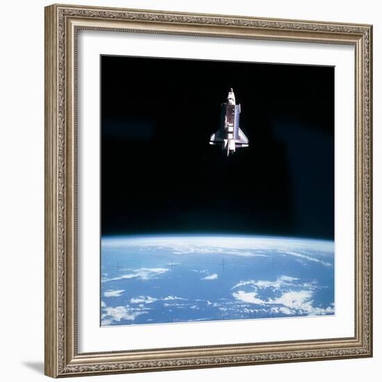 Space Shuttle Challenger During Mission STS-7-null-Framed Premium Photographic Print