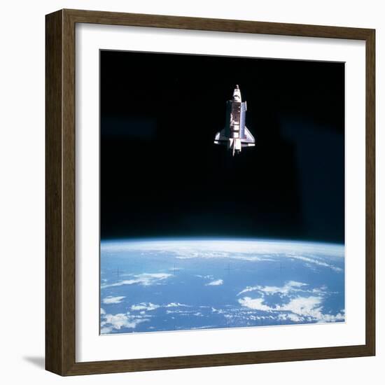 Space Shuttle Challenger During Mission STS-7-null-Framed Premium Photographic Print