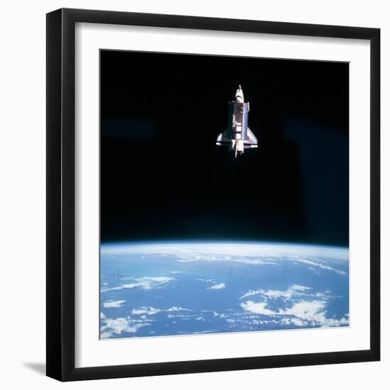 Space Shuttle Challenger During Mission STS-7-null-Framed Premium Photographic Print