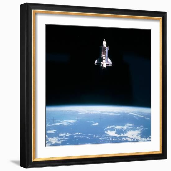 Space Shuttle Challenger During Mission STS-7-null-Framed Premium Photographic Print