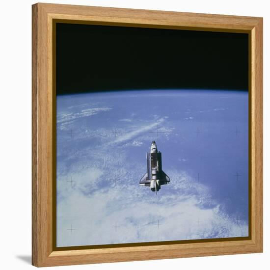 Space Shuttle Challenger STS-7 Orbiting Earth.-null-Framed Premier Image Canvas