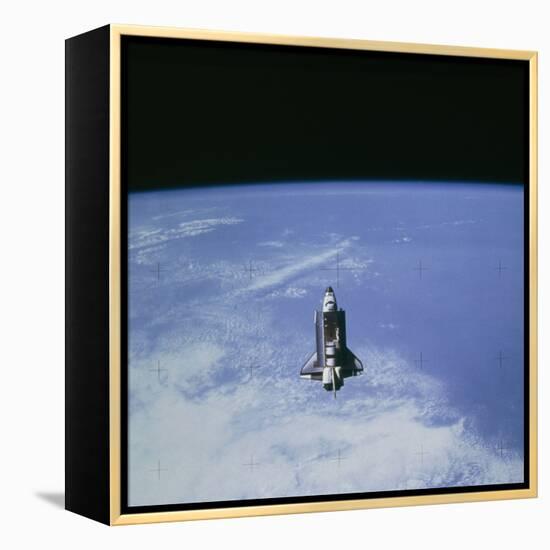 Space Shuttle Challenger STS-7 Orbiting Earth.-null-Framed Premier Image Canvas