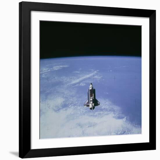 Space Shuttle Challenger STS-7 Orbiting Earth.-null-Framed Photographic Print