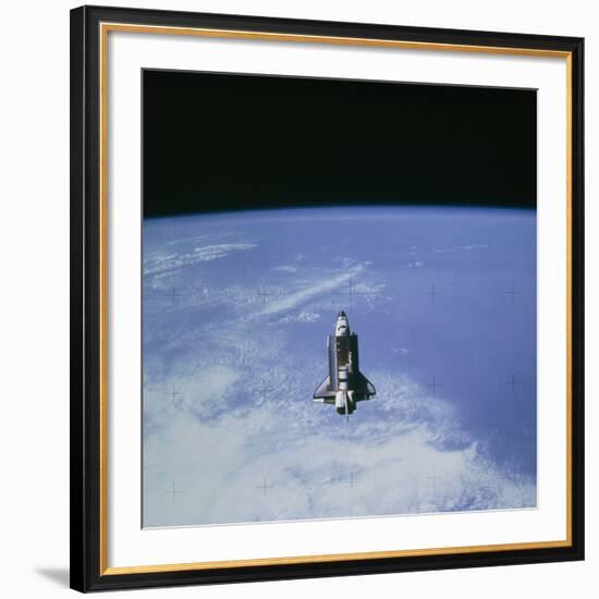 Space Shuttle Challenger STS-7 Orbiting Earth.-null-Framed Photographic Print