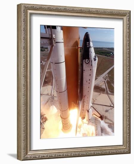 Space Shuttle Columbia Lifts Off the Launch Pad-null-Framed Photo