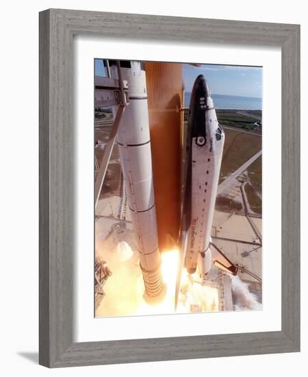 Space Shuttle Columbia Lifts Off the Launch Pad-null-Framed Photo