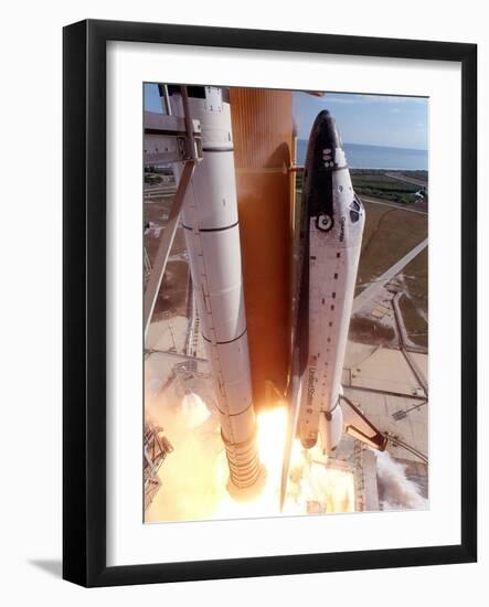 Space Shuttle Columbia Lifts Off the Launch Pad-null-Framed Photo