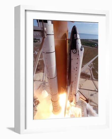 Space Shuttle Columbia Lifts Off the Launch Pad-null-Framed Photo