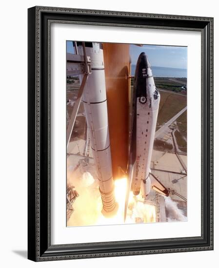 Space Shuttle Columbia Lifts Off the Launch Pad-null-Framed Photo