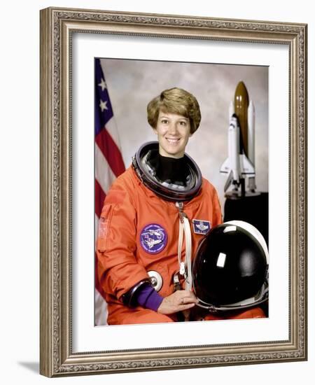 Space Shuttle Commander Eileen Collins, First Woman to Command Space Shuttle Mission, Oct 30, 1998-null-Framed Photo
