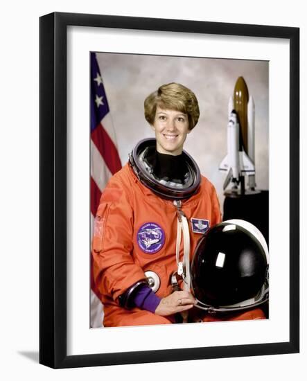 Space Shuttle Commander Eileen Collins, First Woman to Command Space Shuttle Mission, Oct 30, 1998-null-Framed Photo