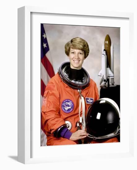 Space Shuttle Commander Eileen Collins, First Woman to Command Space Shuttle Mission, Oct 30, 1998-null-Framed Photo